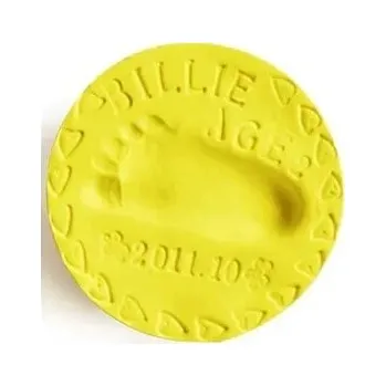 Hmota na otisky nožiček | otisk dětské nožičky - žlutá