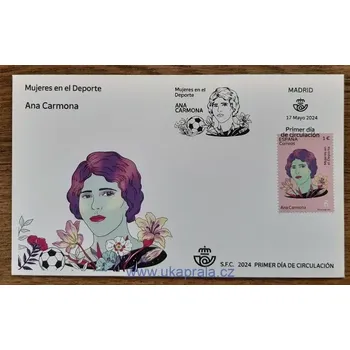 Sběratelství ŠPANĚLSKO FDC ženy ve sportu, fotbal, Ana Carmona, R. 2024