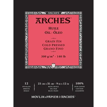 Skicák Arches Oil, 300 g/m2, 12 archů - 23 x 31 cm