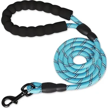 Vodítko pro psa Reflexní vodítko pro psy, pevné a polstrované - modrý,0,8 cm 150 cm
