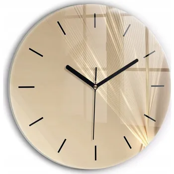 Hodiny Ozdobné nástěnné hodiny s krásnou grafikou Abstraktní světlo kulatý průměr 30 cm