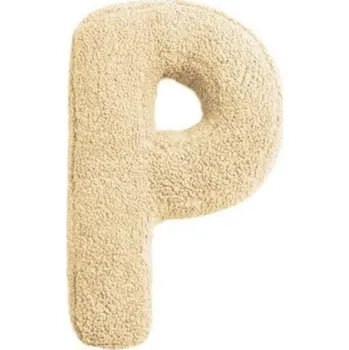 Dekorace do dětského pokoje MEALINI Plyšové písmeno Krémové P