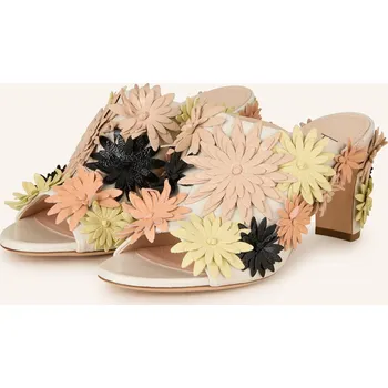 Dámské sandále Agl Dámské Mules Daisy, krémová / tmavě oranžová / tmavě...