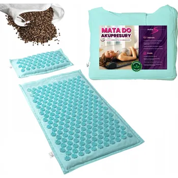 Akupresurní podložka ECO AKUPRESURNÍ PODLOŽKA ZDRAVOTNÍ S TRNY, POHANKOVÝMI SLUPKAMI A KOKOSEM TYRKYSOVÁ