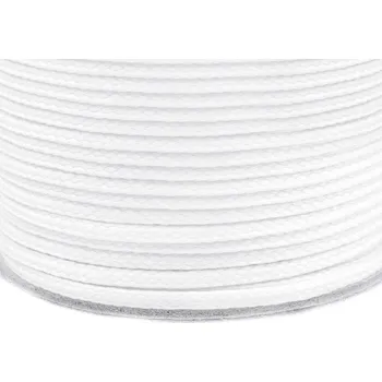 Příze Oděvní šňůra PES Ø4 mm Varianta: 0002 bílá, Balení: 100 m