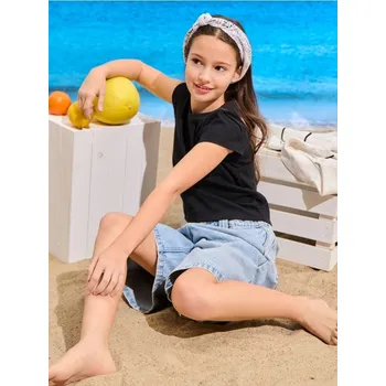 Dívčí tričko Sinsay - Tričko s krátkým rukávem - černá - 137ED-99X - 137ED-99X-158