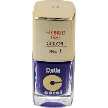 Přípravek na nehty DELIA CORAL HYBRID GEL LAK NA NEHTY 40 ATRAMENTOVÝ (INKOUSTOVÝ)