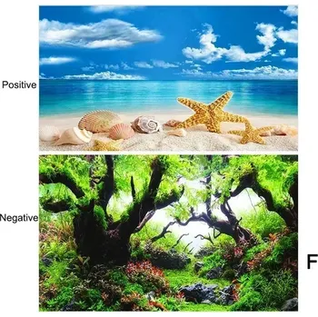 Dekorace do akvária 3D tapeta do akvária - F,30x50cm