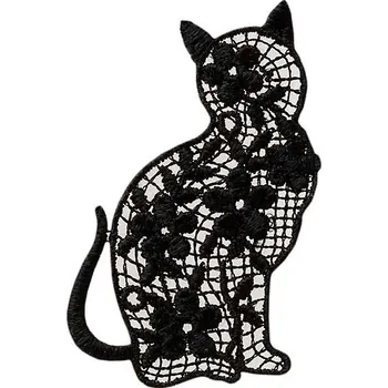 Nášivka Nažehlovačka krajková kočka 2,5 x 4 cm Monoquick