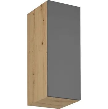 Obývací stěna Horní skříňka, dub artisan/šedý mat, univerzální, LANGEN G30