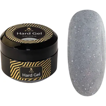 Lak na nehty FOX Tvrdý gel Flash Silver, 15 ml