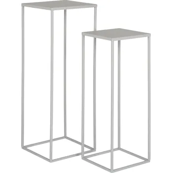 Květináč Sada kovových květináčů Beja Intesi šedá moderní do obýváku a kanceláře 60/50 cm