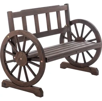 Zahradní lavice Vikio Zahradní lavička 104 cm hnědá TZL103H-1