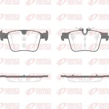 Brzdová destička Sada brzdových destiček, vždy 4 kusy v sadě REMSA 1516.05