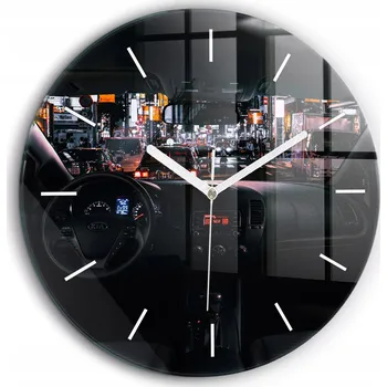 Hodiny Nástěnné hodiny Wallfluent černé 60 cm