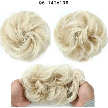 Příčesek Gumička na messy drdol s umělými vlasy | syntetické vlasy - 14