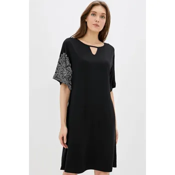 Dámské noční prádlo Luisa Moretti Dámská noční bambusová košilka DEBORA M Černá