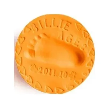 Dětsný nábytek Hmota na otisky nožiček | otisk dětské nožičky - Oranžová