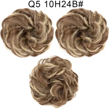 Příčesek Gumička na messy drdol s umělými vlasy | syntetické vlasy - 10