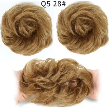 Gumička na messy drdol s umělými vlasy | syntetické vlasy - 22