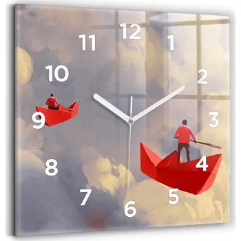 Hodiny Nástěnné hodiny Wallfluent bílé 30 cm