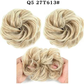 Příčesek Gumička na messy drdol s umělými vlasy | syntetické vlasy - 21