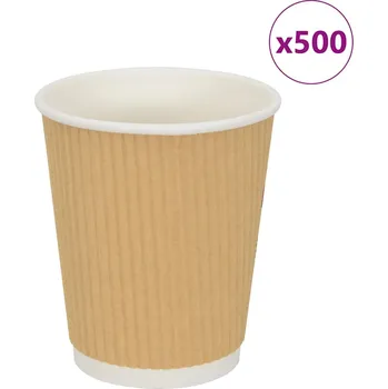 Papírové kelímky na kávu 500 pcs 16oz 400ml hnědé
