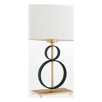 Lampička Černo-zlatá stolní lampa se stínidlem PERSEO