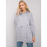 Šedá mikina s výšivkou Never Look Back RV-BL-7095.30P-grey Velikost: ONE SIZE