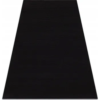 Koberec MĚKKÝ KOBEREC SHAGGY DO OBÝVACÍHO POKOJE LOŽNICE PRATELNÝ 160x220 HLADKÝ černý #P033