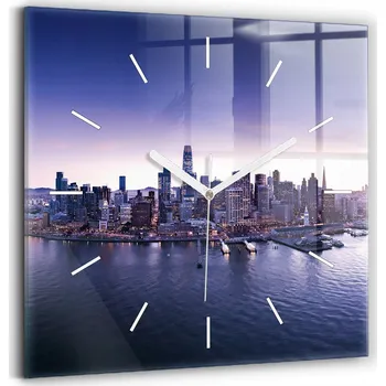 Hodiny Nástěnné hodiny Wallfluent modré 30 cm