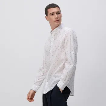 Pánská košile Reserved - Košile regular fit s vysokým podílem bavlny - bílá - 348CA-00P - 348CA-00P-L