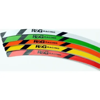 Samolepicí dekorace na vozidlo Proužky na ráfky RG-Racing, zelená - Tmavě modrá