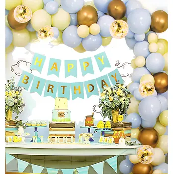 Balónek Balónky k narozeninám Sada 100 kusů Balónková girlanda Stěna Nápis