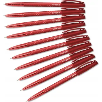 SADA 10x TENKÝCH PROPISKA RYSTOR TEČKA ČERVENÁ