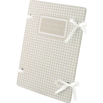 Archivační box Spisová deska A4 s tkanicí kulaté rohy se štítkem bílá