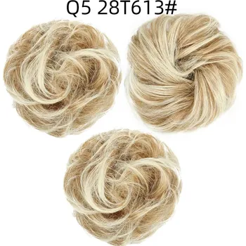 Gumička na messy drdol s umělými vlasy | syntetické vlasy - 24