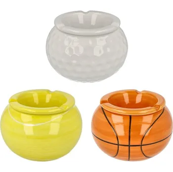 Popelník KRCZ Cigaretový popelník keramický Sports, 3mix