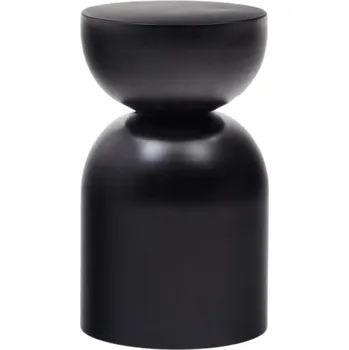 Toaletní stolek Černý kovový odkládací stolek Kave Home Rachell 30,5 cm