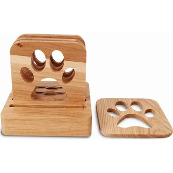 psí známka Svět Tlapky Podtácky Psitlap s volitelným plemenem psa Dřevina: Javor