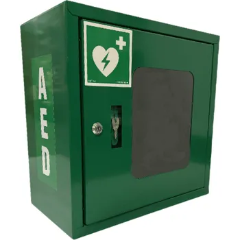 Měřič tělesných funkcí SUPRON 3 Skříňka na defibrilátor (AED), zelená s alarmem na klíč