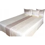 Přehoz na postel polyester 260 cm x 240 cm béžový