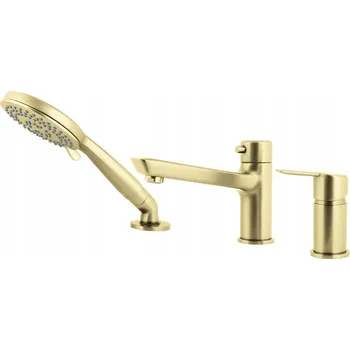 Vodovodní baterie Jednopáková vanová a sprchová baterie na okraj vany Deante zlatá