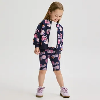 Dívčí kalhoty Reserved - Vzorované cyklistické šortky - tmavomodrá - 2411N-59X - 2411N-59X-92