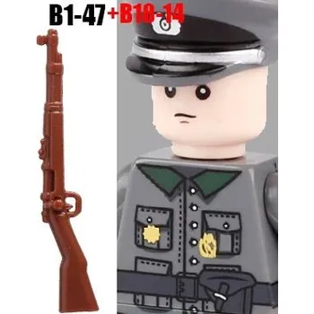 Figurka Vojenské figurky s válečnými zbraněmi | styl Lego - oranžový