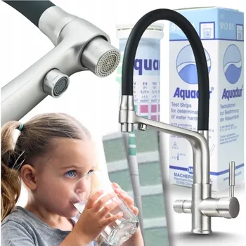 Vodovodní baterie Stojánková kuchyňská baterie Ari Flexible černá, stříbrná, šedá