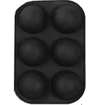 Silikonová forma polokoule pro pečení muffinů | forma na dezerty - černá