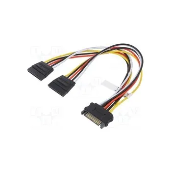 Kabel do PC GOOBAY Kabel: SATA SATA vidlice x2,SATA zásuvka 0,2m