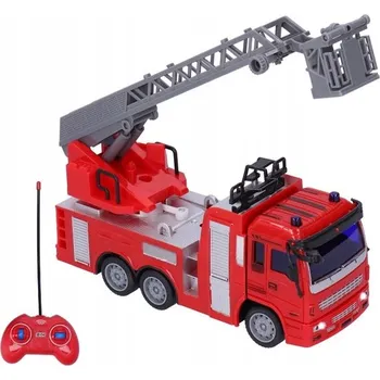 autíčko RC hasičské auto s výsuvnou plošinou 1:30, dálkově ovládané