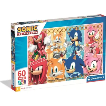 Puzzle Clementoni puzzle ježek Sonic MAXI 60 dílků